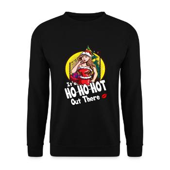 Christmas in July Sexy Girl Les lèvres de Noël - Sweat-shirt Unisexe - noir - Devant - Alina (178cm) & Michal (187cm)