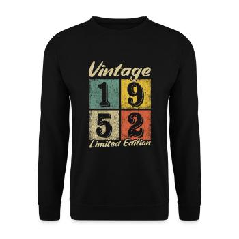 Légende depuis 1952 - année de naissance 1952 vintage - Sweat-shirt Unisexe - noir - Devant - Alina (178cm) & Michal (187cm)