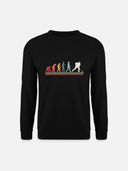 Evolution Eishockey Hockey Sport Retro Geschenk - Unisex Pullover - Schwarz