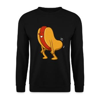 Dancing Hot dog cadeau de saucisse - Sweat-shirt Unisexe - noir - Devant - Alina (178cm) & Michal (187cm)
