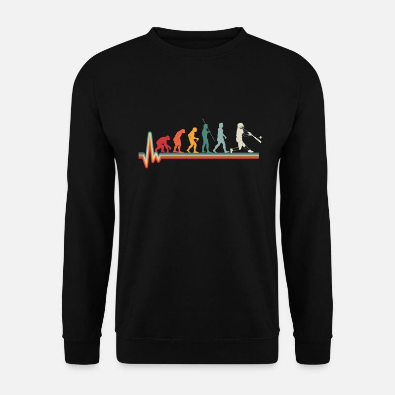 Evolution Heartbeat Baseball Softball Gift - Unisex Sweatshirt - black