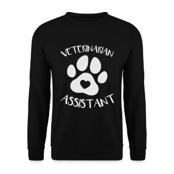 Tierarzthelferin Tierarzt Tiermedizinischer - Unisex Pullover - Schwarz - Vorne - Alina (178cm) & Michal (187cm)