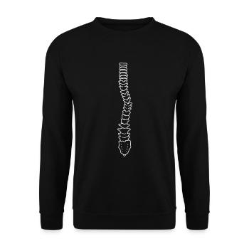Scoliosis Warrior Funny Scoliosis Surgery Recovery - Unisex Sweatshirt - black - Front - Alina (178cm) & Michal (187cm)