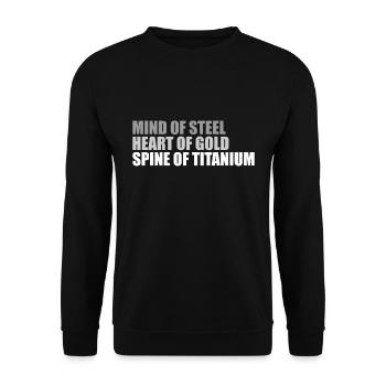 Skoliose-Krieger Lustige Skoliose-Operation - Unisex Pullover - Schwarz - Vorne - Alina (178cm) & Michal (187cm)