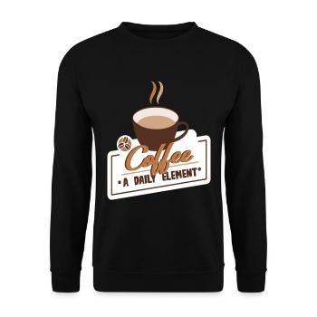Coffee Caffeine Café Espresso Cappuccino T Shirt - Unisex Pullover - Schwarz - Vorne - Alina (178cm) & Michal (187cm)