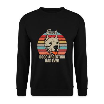 Dogo Argentino - Unisex Sweatshirt - black - Front - Alina (178cm) & Michal (187cm)