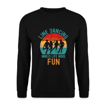 Line Dancing - Unisex Pullover - Schwarz - Vorne - Alina (178cm) & Michal (187cm)