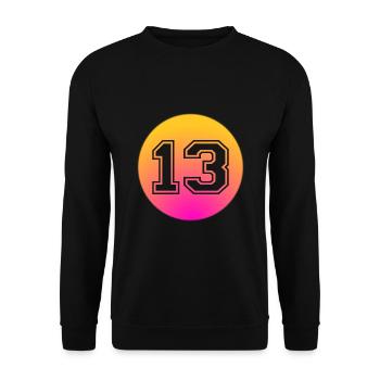 Rétro 13ème anniversaire Cadeau de treize ans - Sweat-shirt Unisexe - noir - Devant - Alina (178cm) & Michal (187cm)