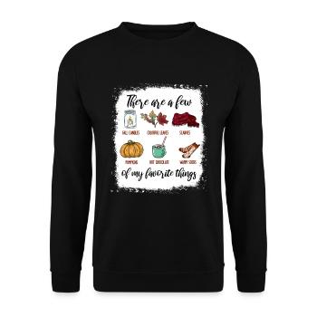 Symboles d’automne Bougies d’automne Feuilles colorées - Sweat-shirt Unisexe - noir - Devant - Alina (178cm) & Michal (187cm)