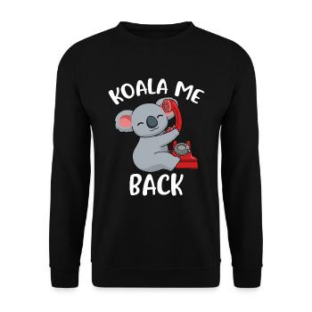 Koala Me Back Koala Gift - Unisex Sweatshirt - black - Front - Alina (178cm) & Michal (187cm)