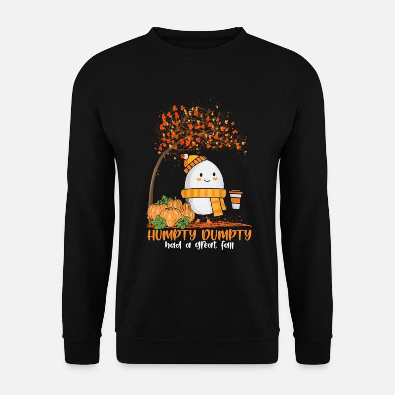 Humpty Dumpty Egg Fall Pumpkin Spice Latte - Unisex Pullover - Schwarz