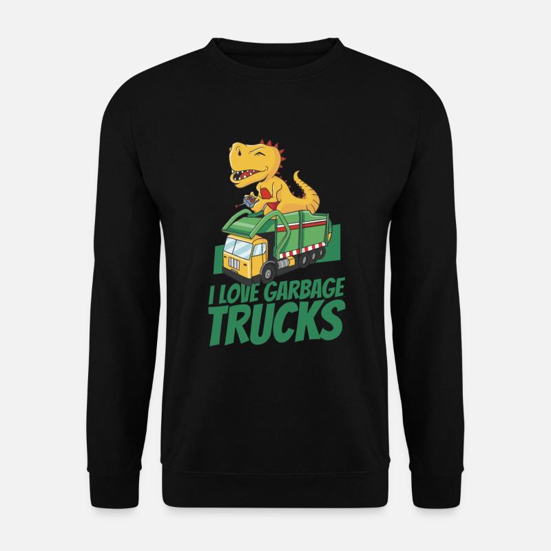 Ich liebe Müllautos - Unisex Pullover - Schwarz