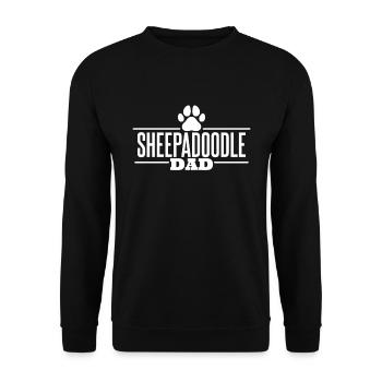 Sheepadoodle Dad - Unisex Sweatshirt - black - Front - Alina (178cm) & Michal (187cm)