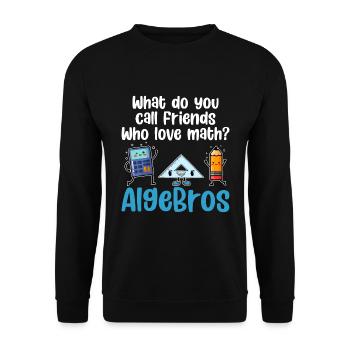 Professeur de mathématiques Nerd Mathématicien - Sweat-shirt Unisexe - noir - Devant - Alina (178cm) & Michal (187cm)