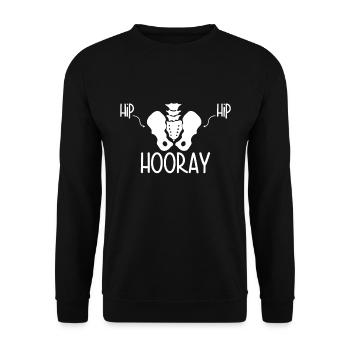 Hip Surgery Hip Hooray - Unisex Pullover - Schwarz - Vorne - Alina (178cm) & Michal (187cm)