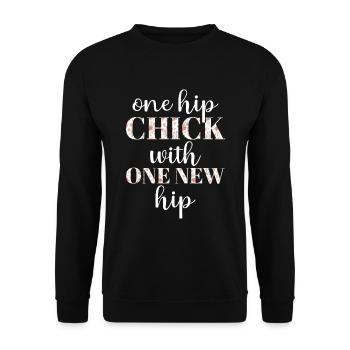 Hip Surgery New Hip - Unisex Pullover - Schwarz - Vorne - Alina (178cm) & Michal (187cm)