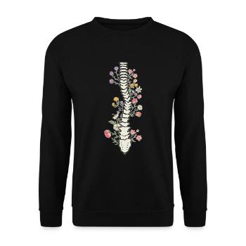 Skoliose-Operation Erholung Kurvig und stolz - Unisex Pullover - Schwarz - Vorne - Alina (178cm) & Michal (187cm)