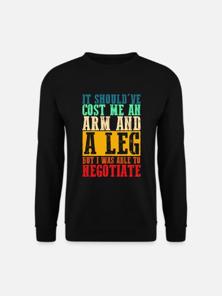 Amputatie Het heeft me een arm en een been gekost - Uniseks sweater - zwart