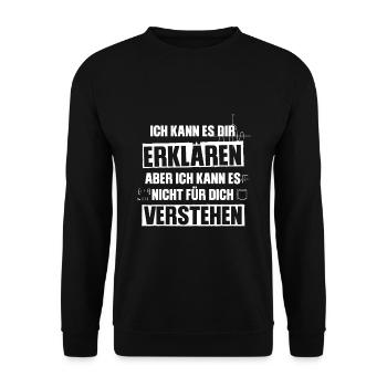 Lustiger Pysiker Mathematiker Spruch - Unisex Pullover - Schwarz - Vorne - Alina (178cm) & Michal (187cm)