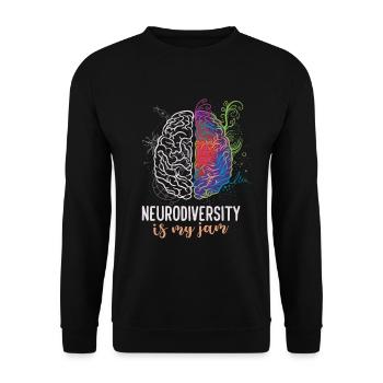 Neurodiversity Is My Jam Autism Awareness - Unisex Sweatshirt - black - Front - Alina (178cm) & Michal (187cm)