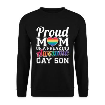 Fière maman d'un fils gay - Sweat-shirt Unisexe - noir - Devant - Alina (178cm) & Michal (187cm)