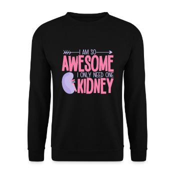 Nierenspender-Transplantation - Unisex Pullover - Schwarz - Vorne - Alina (178cm) & Michal (187cm)