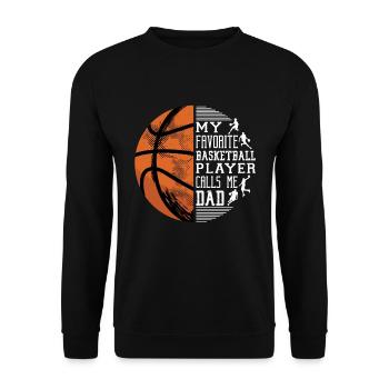 Basketball Dad - Unisex Sweatshirt - black - Front - Alina (178cm) & Michal (187cm)
