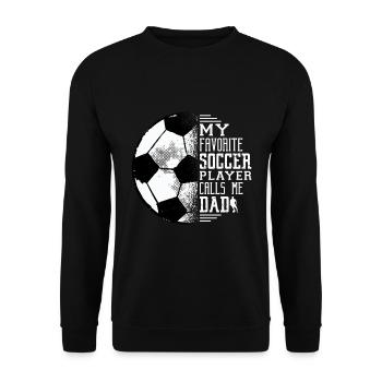 Soccer Player Dad - Unisex Sweatshirt - black - Front - Alina (178cm) & Michal (187cm)