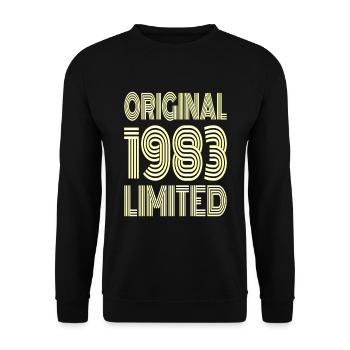 Original 1983 Limitiert - Unisex Pullover - Schwarz - Vorne - Alina (178cm) & Michal (187cm)