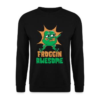 Dabbing Frog Frog Cadeau - Sweat-shirt Unisexe - noir - Devant - Alina (178cm) & Michal (187cm)