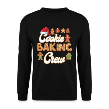 Cookie Baking Crew Cuisson de Noël - Sweat-shirt Unisexe - noir - Devant - Alina (178cm) & Michal (187cm)