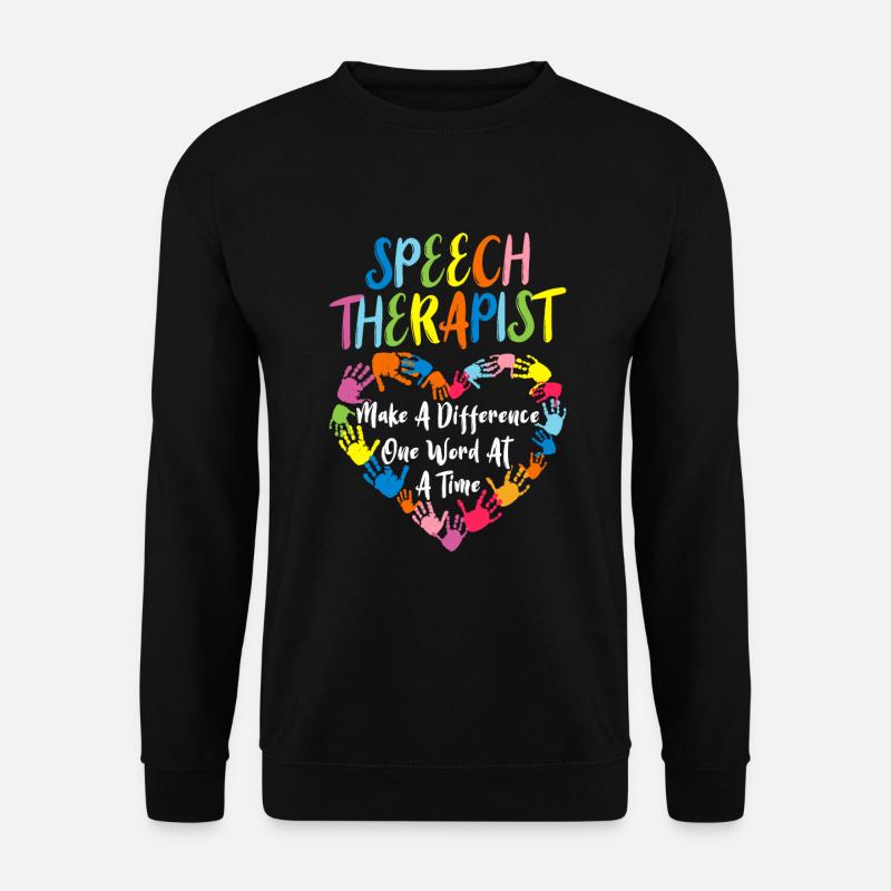 SLP Speech Language Pathologist Speechie - Unisex Pullover - Schwarz