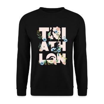 Triathlon Natation Cyclisme Course à pied - Sweat-shirt Unisexe - noir - Devant - Alina (178cm) & Michal (187cm)