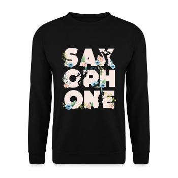 Saxophone Jazz Musique - Sweat-shirt Unisexe - noir - Devant - Alina (178cm) & Michal (187cm)