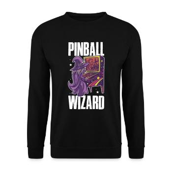Pinball Wizard Retro Games Cadeau - Sweat-shirt Unisexe - noir - Devant - Alina (178cm) & Michal (187cm)