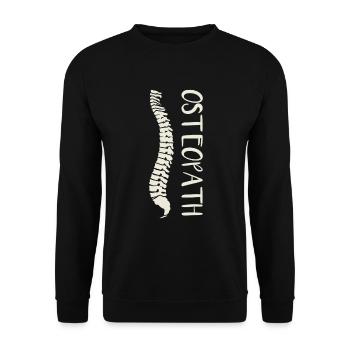 Doktor der Osteopathischen Medizin DO Osteopathie - Unisex Pullover - Schwarz - Vorne - Alina (178cm) & Michal (187cm)