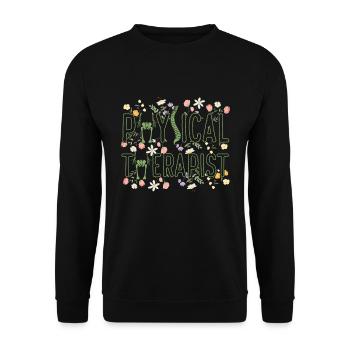 Physical Therapist - Unisex Sweatshirt - black - Front - Alina (178cm) & Michal (187cm)