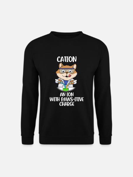 Chemistry Cat Chemie Geschenk - Unisex Pullover - Schwarz