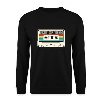 38 Geburtstag Best Of 1984 Kassette Retro Vintage - Unisex Pullover - Schwarz - Vorne - Alina (178cm) & Michal (187cm)