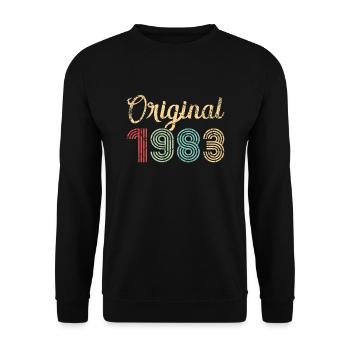 Original 1983 Birthday Gift 39 Years Retro - Unisex Sweatshirt - black - Front - Alina (178cm) & Michal (187cm)