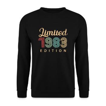 Limited 1983 Edition Geburtstag Geschenk 39 Jahre - Unisex Pullover - Schwarz - Vorne - Alina (178cm) & Michal (187cm)