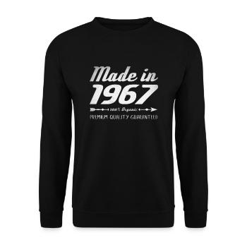 Made In 1967 Birthday Gift 55 Years Retro - Unisex Sweatshirt - black - Front - Alina (178cm) & Michal (187cm)