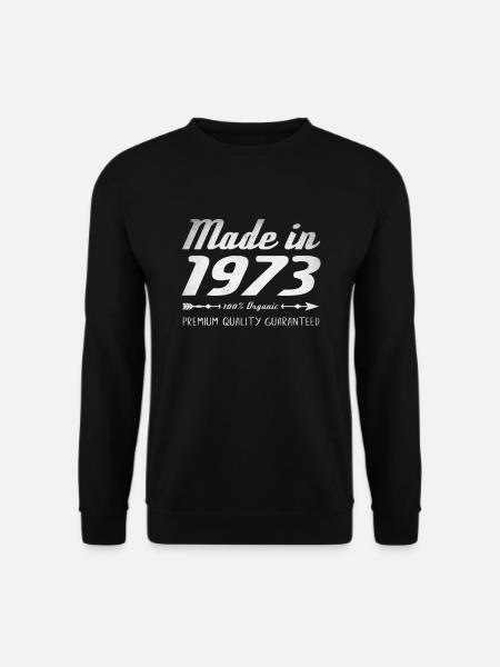 Made In 1973 Geburtstag Geschenk 49 Jahre Retro - Unisex Pullover - Schwarz
