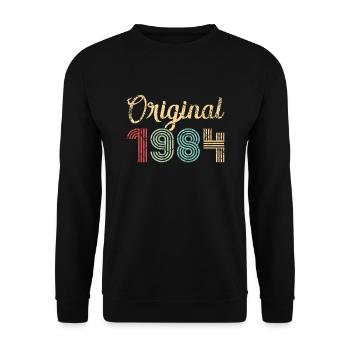 Original 1984 Birthday Gift 38 Years Retro - Unisex Sweatshirt - black - Front - Alina (178cm) & Michal (187cm)