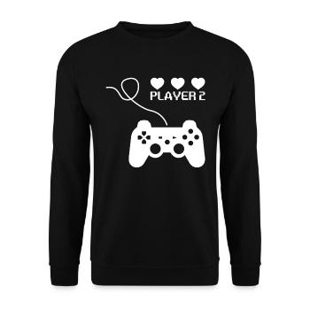 Joueur vidéo Couple Joueur 1 Joueur 2 Correspondance - Sweat-shirt Unisexe - noir - Devant - Alina (178cm) & Michal (187cm)