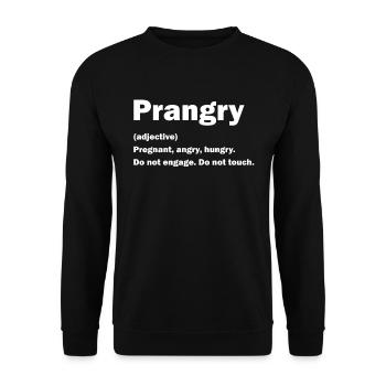 Prangry Angry Hungry Ne Pas S’Engager Ne Pas Toucher - Sweat-shirt Unisexe - noir - Devant - Alina (178cm) & Michal (187cm)