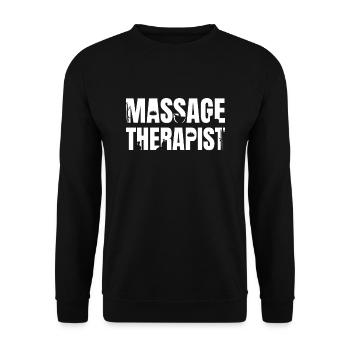 Massage Therapy Massage Therapist - Unisex Sweatshirt - black - Front - Alina (178cm) & Michal (187cm)
