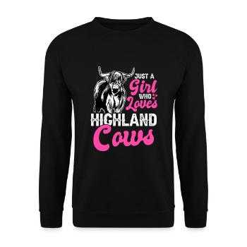 Vaches écossaises Highlander Cattle Highlander - Sweat-shirt Unisexe - noir - Devant - Alina (178cm) & Michal (187cm)