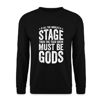 Tech Crew Theater Tech - Unisex Sweatshirt - black - Front - Alina (178cm) & Michal (187cm)