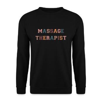 Massage Therapy Massage Therapist - Unisex Sweatshirt - black - Front - Alina (178cm) & Michal (187cm)